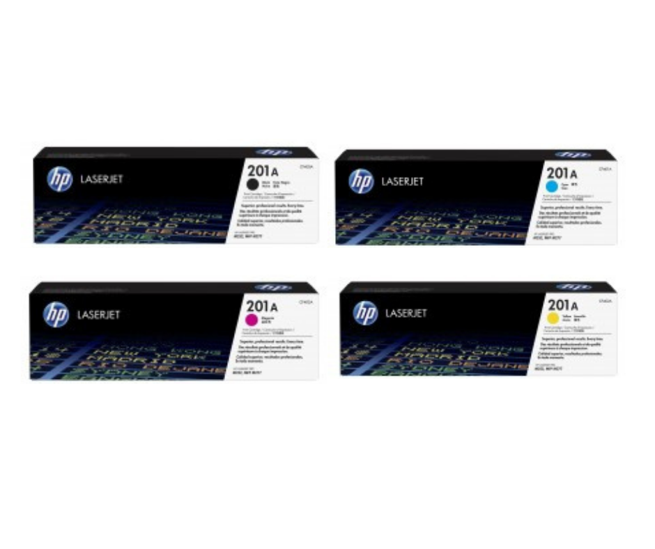 סט טונרים מקוריים HP 201A אייץ פי - שחור, כחול, אדום וצהוב | HP ...