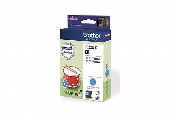 דיו למדפסת BROTHER צבע כחול מקורי LC22UC XL ברדר