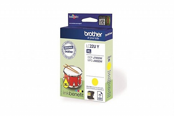 דיו ‏למדפסת BROTHER צהוב מקורי LC22UY XL ברדר