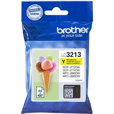 דיו למדפסת BROTHER צהוב LC3213Y מקורי ברדר